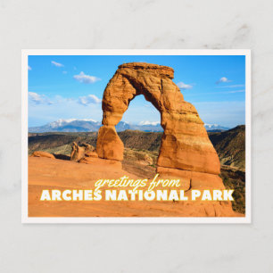 Arches National Park Retro Vintage USA Reise Postkarte