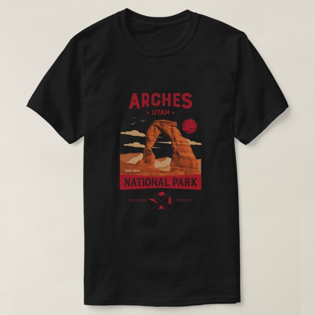 Arches National Park T-shirt Delicate Arch Vintage (Design devant)