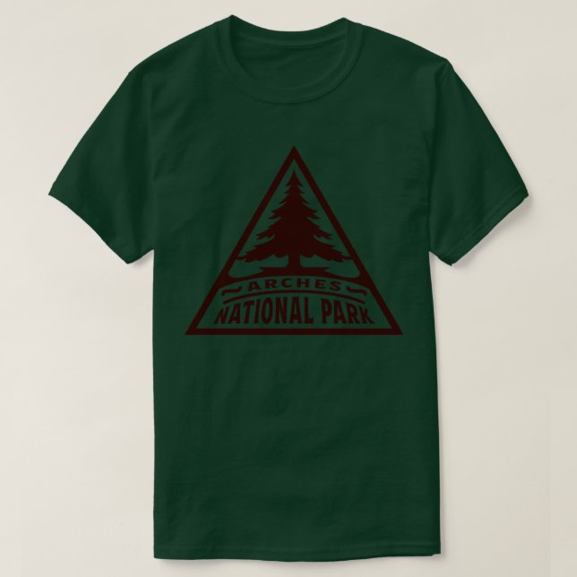 Arches National Park Tree Triangle Brown T-Shirt (Design vorne)