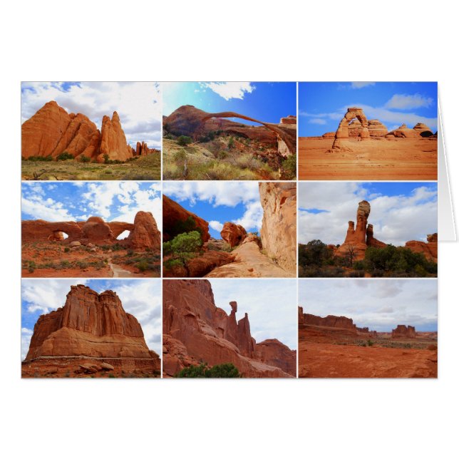 Arches National Park, Utah, Collage Card (Vorderseite (Horizontal))