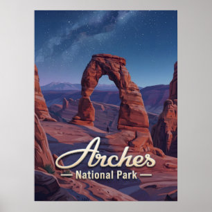 Arches National Park Utah Reise Kunst Poster