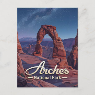 Arches National Park Utah Reise Kunst Postkarte