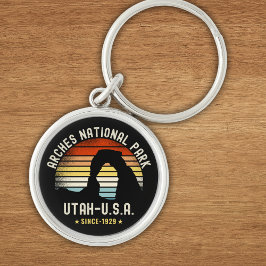 Arches National Park Utah Vintage Sunset Schlüsselanhänger