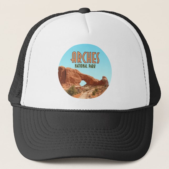 Arches National Park Utah Vintage Truckerkappe (Vorderseite)