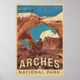 Arches National Park Vintage Reise Kunst Poster