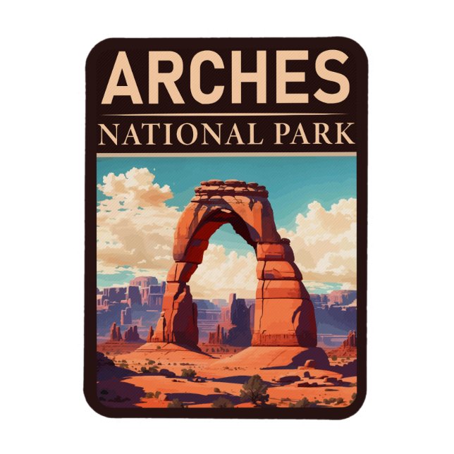 Arches Nationalpark Moab Utah Delicate Arch Magnet (Vertikal)