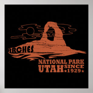 Arches Nationalpark Moab Utah Vintage Kunst Poster