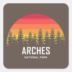 Arches Nationalpark Quadratischer Aufkleber