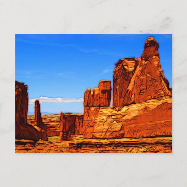 Arches Nationalpark Rocks Postkarte (Vorderseite)