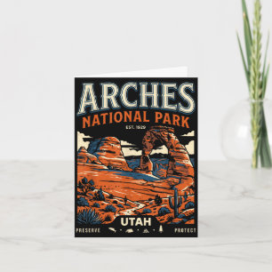 Arches Nationalpark vintage retro Abenteuer Karte