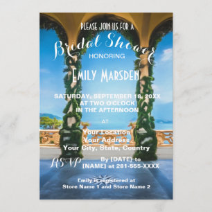 Arches of Italy Elegant Bridal Dusche Einladung