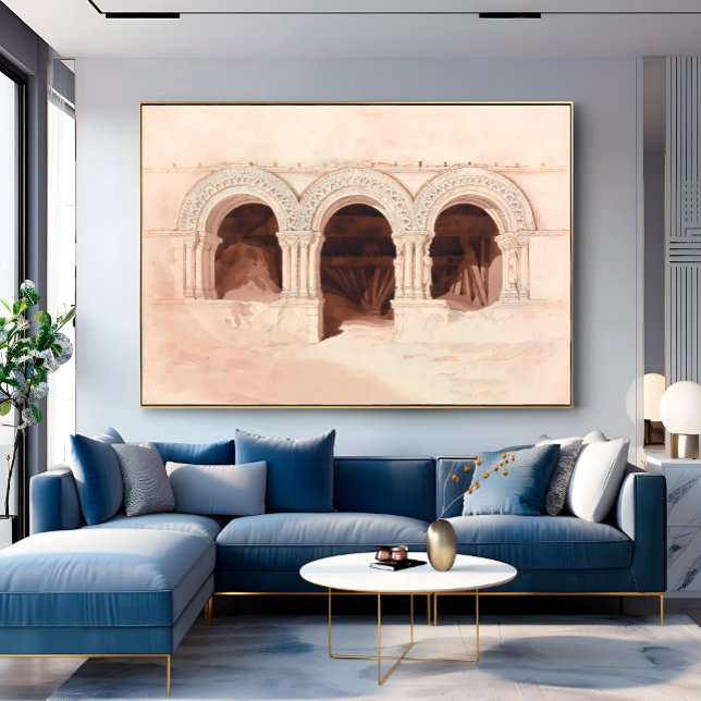 Arches of St. Georges de Boscherville Leinwanddruck (Arches of St. Georges de Boscherville)