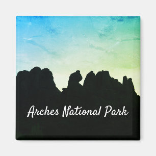 Arches Parc national Silhouette Magnet
