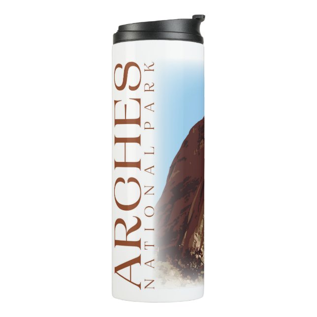 Arches Tumbler, National Park Travel Mug Thermosbecher (Nach links gedreht)