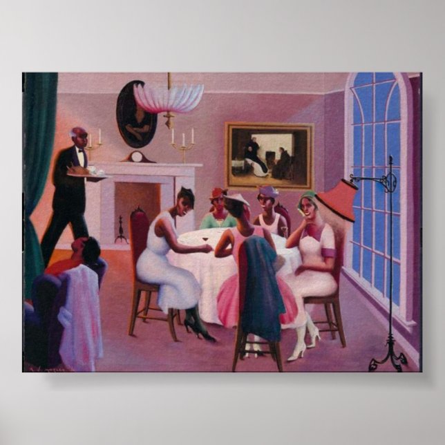 Archibald Motley - Cocktails 1926 Art Deco Malerei Poster (Vorne)