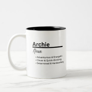 Archie Boy Personalisierter Name Definition Tasse