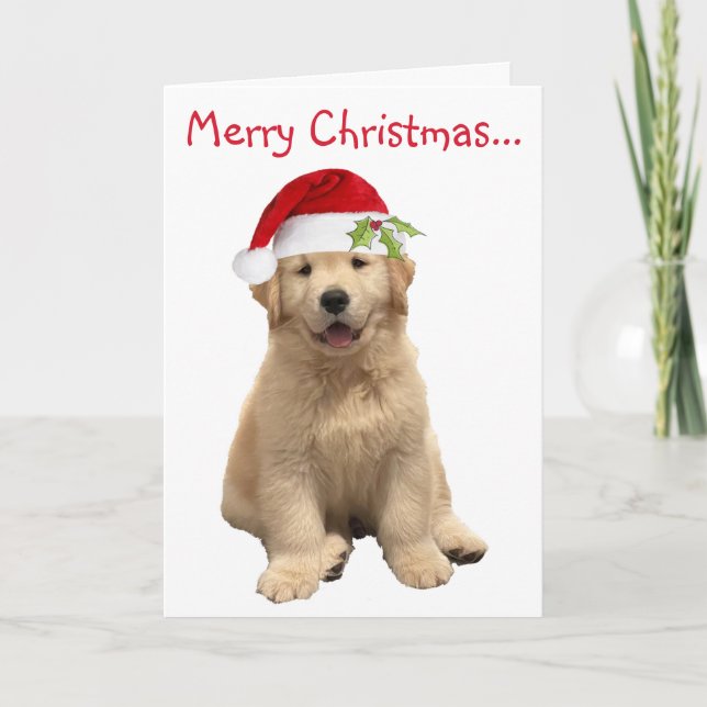 Archie Christmas Puppy Dankeskarte (Vorderseite)
