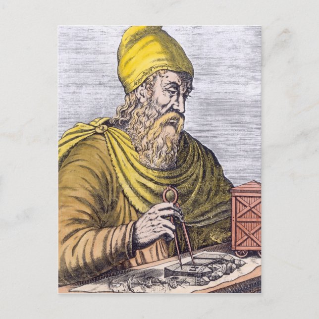Archimedes Postkarte (Vorderseite)