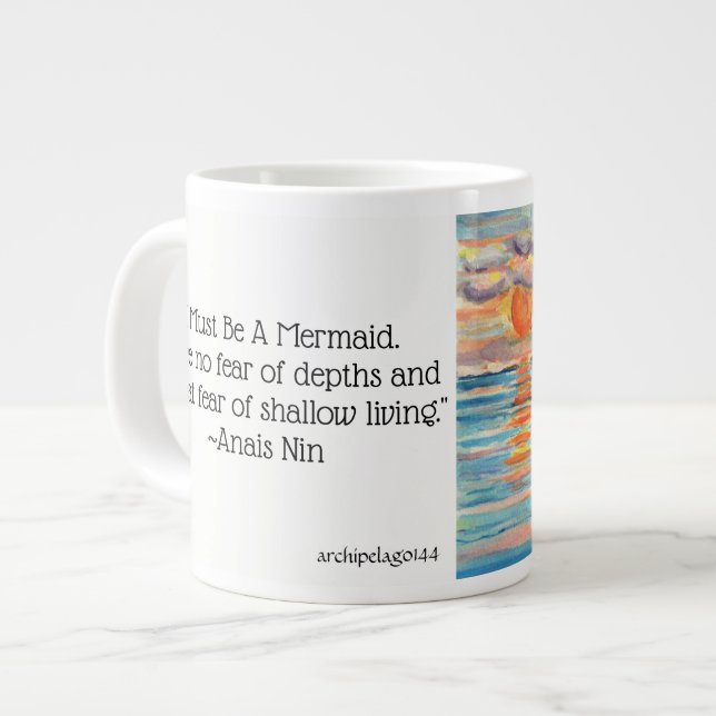 Archipelago144 "Ich muss eine Meerjungfrau"-Tasse Jumbo-Tasse (Vorderseite Links)
