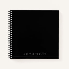 ARCHITECT 8.5" Square Black Spiral Notebook Notizbuch
