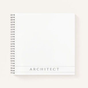 ARCHITECT 8.5" Square Spiral Notebook / Grau Notizbuch