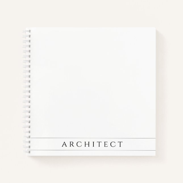 ARCHITECT 8.5" Square SpiralNotebook / Black Notizbuch (Vorderseite)