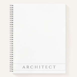 ARCHITECT 8.5x11 Spiral-Notebook / Grau Notizbuch