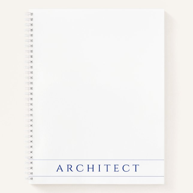 ARCHITECT 8.5x11 Spiral-Notebook / Navy Blue Notizbuch (Vorderseite)