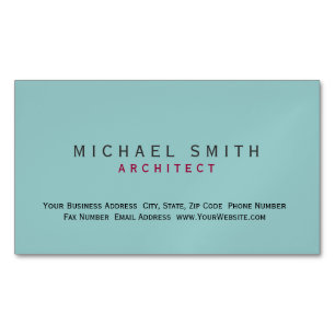 Architect Blue Modern Simple Minimal Carte de visi