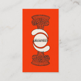 Architect Business Card (Rote Version) Visitenkarte