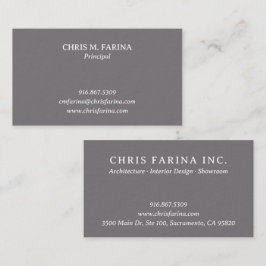 Architect Firm Business Card in Fossil Gray Visitenkarte