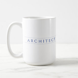 ARCHITECT Grand Mug Blanc / Bleu Nuit