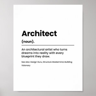 Architect job Definition Poster