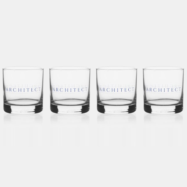 ARCHITECT Rocks Glass Trinkbehälter Set / Marine Whiskyglas (Vorderseite)