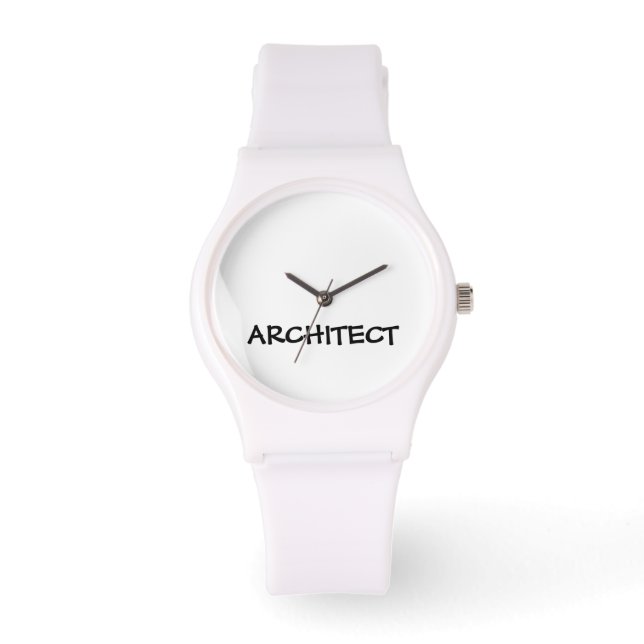 ARCHITECT Sporty White Silicone Watch Armbanduhr (Vorderseite)