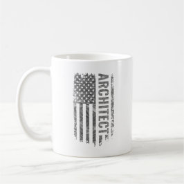 Architect USA Flag Distressed design Kaffeetasse