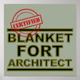 Architecte de Fort de Couverture Affiche Signe Drô