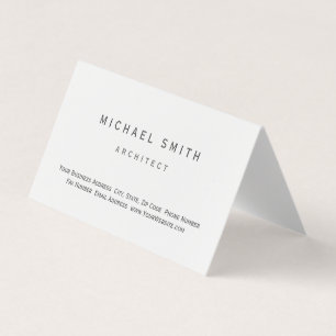 Architecte Moderne Simple Carte de visite minimal
