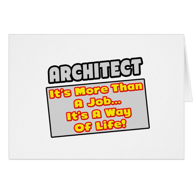 Architecte...Plus que le travail, le mode de vie (Devant horizontal)