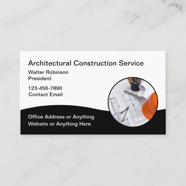 Architecte Services de Construction Cartes de visi (Devant)