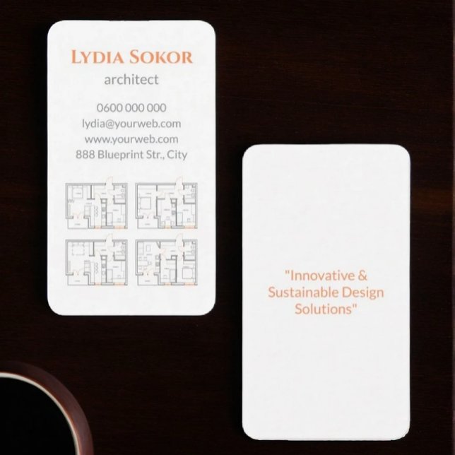 Architector Business Card mit Blueprints Visitenkarte (Von Creator hochgeladen)