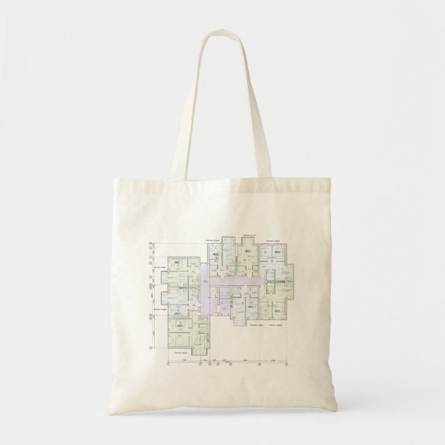 Architectural Blueprint Tote Bag  Tragetasche (Vorne)