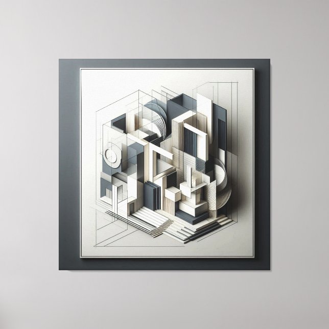 Architectural Depth Matrix Leinwanddruck (Vorderseite)