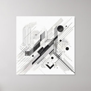 Architectural Line Matrix Leinwanddruck