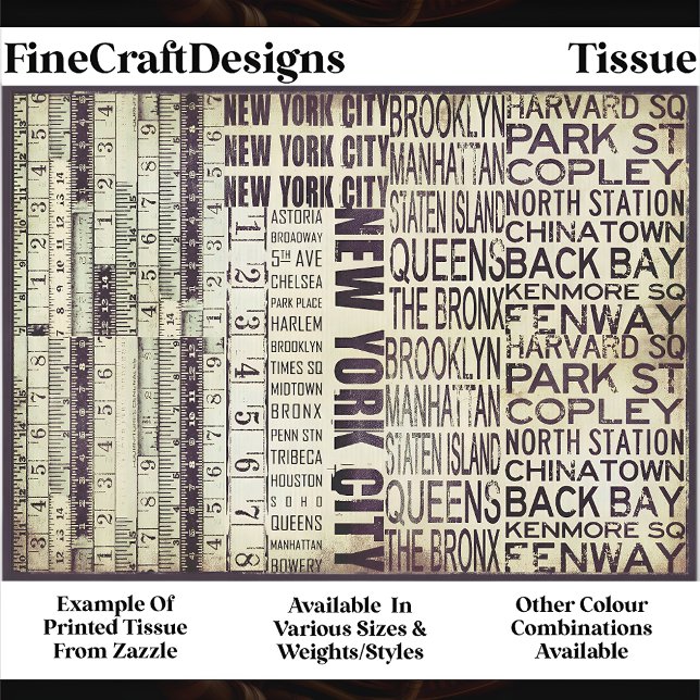 Architectural New York Typography FB4 Decoupage Seidenpapier (Von Creator hochgeladen)