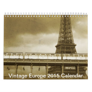 Architecture de l'Europe Vintage Calendrier 2015