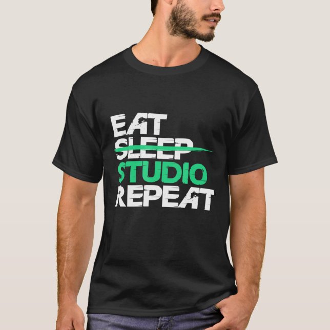 Architecture Eat Sleep Studio Repeat Architect T-Shirt (Vorderseite)