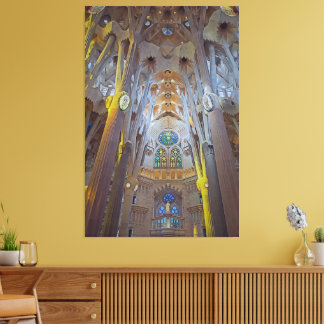 Architecture of the Sagrada Familia Cathedral Leinwanddruck