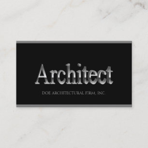Architekt 3D schwarze/silberne Grenzen Visitenkarte