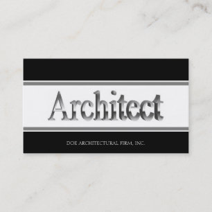 Architekt 3D Script B/W Visitenkarte